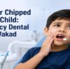 Child with a broken or chipped tooth getting emergency pediatric dental care in Wakad