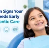 Common signs your child needs early orthodontic care, shown during a dental check-up at Kiddie Dental Home, Wakad